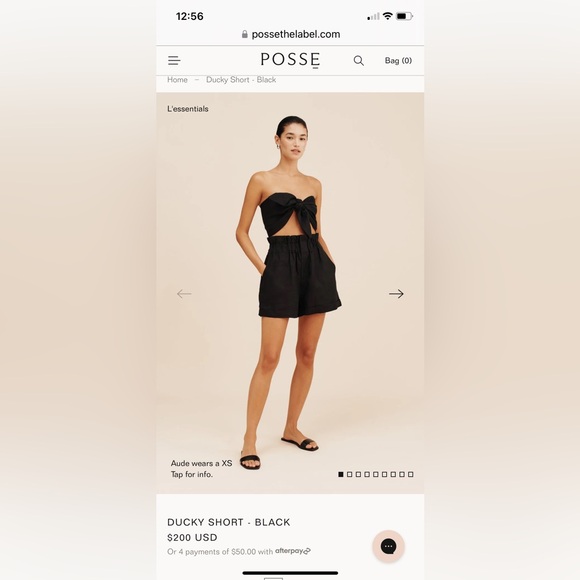 Posse the label Ducky Shorts size Large in black - Picture 2 of 5